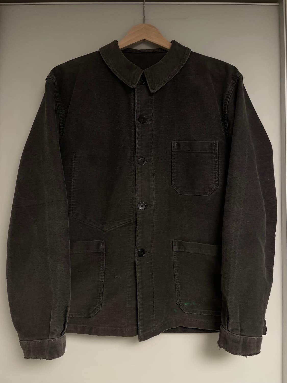 50's Le BEAU-FORT 빈티지 몰스킨 프렌치 워크자켓 블랙 상품이미지1