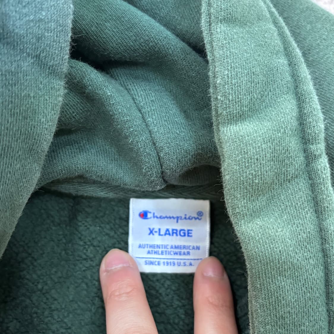 XL 챔피온 리버스 위브 후드 티셔츠 0408E1 상품이미지3