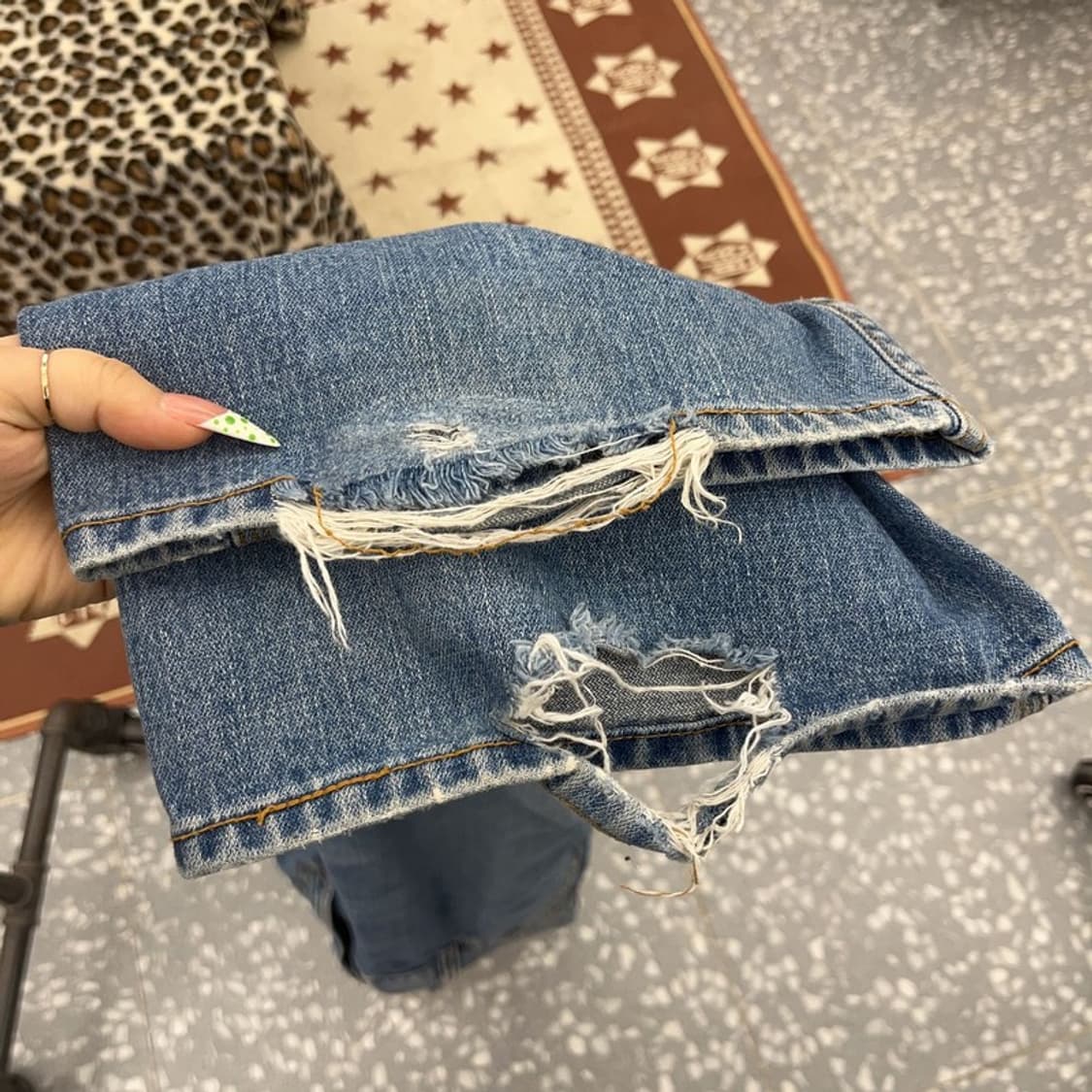 리바이스 카펜터 루즈스트레이트 데미지 데님팬츠 34인치 C09159 상품이미지7