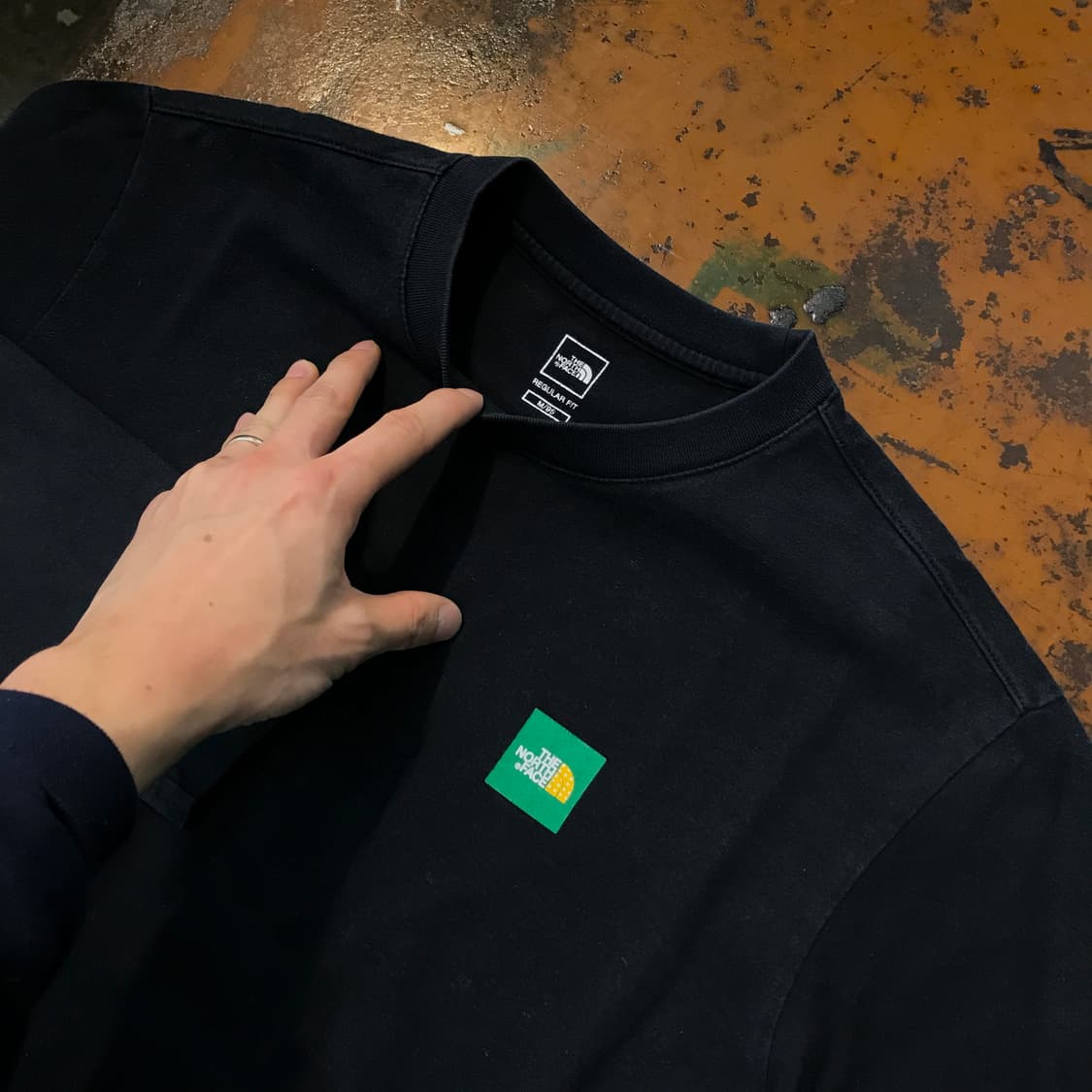 노스페이스 블랙 백 프린팅 롱 슬리브 남성 102 사이즈  상품이미지3