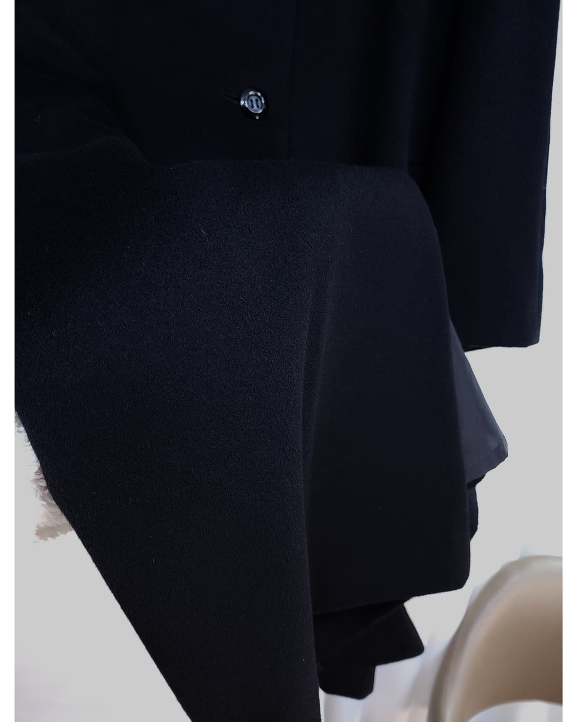 캐시미어100% 블랙코트 상품이미지4