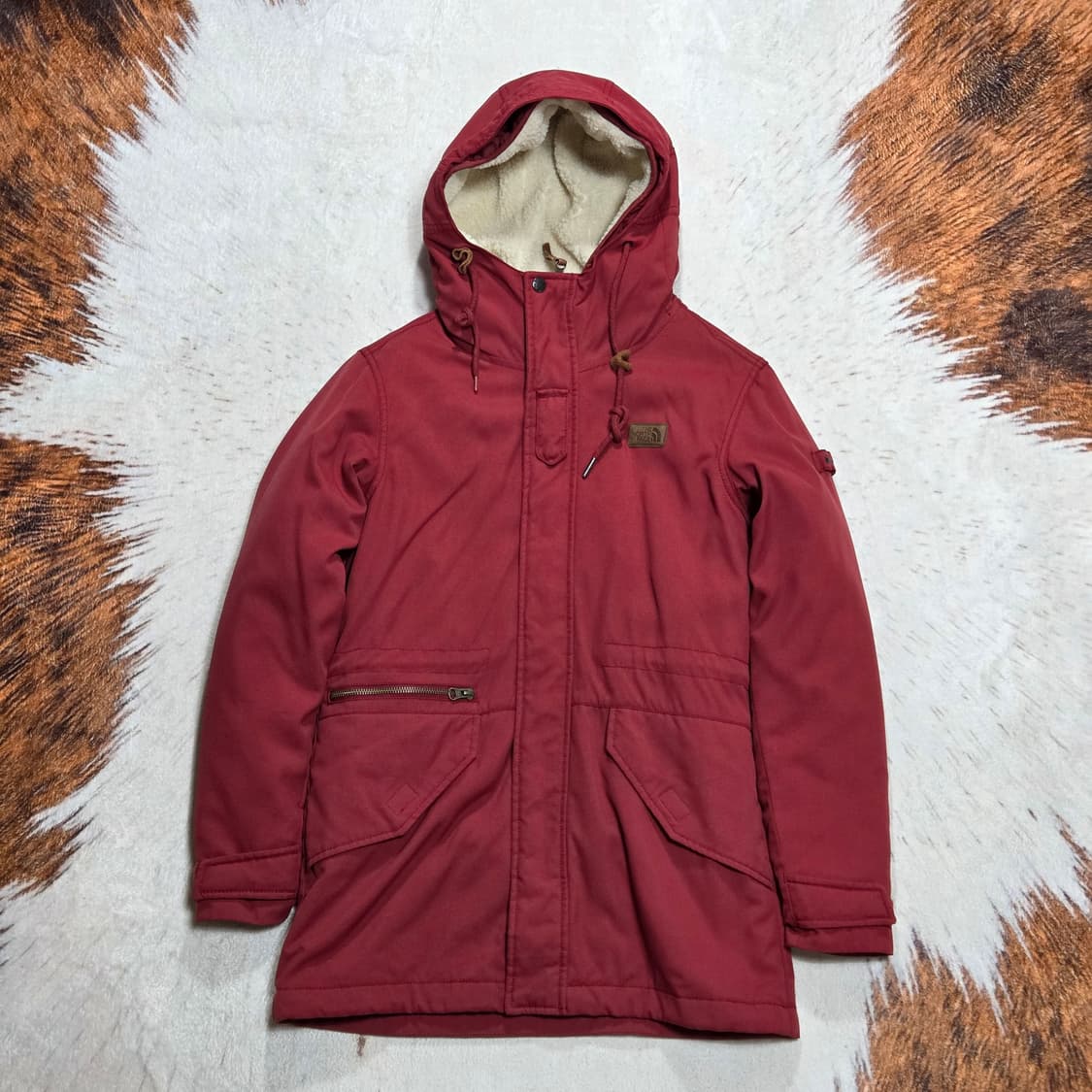 노스페이스 버건디 누빔 야상점퍼  상품이미지1