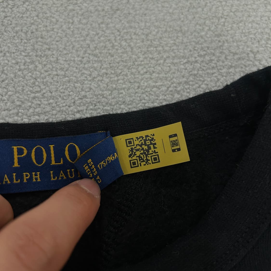 폴로 블랙 기모 맨투맨  상품이미지3