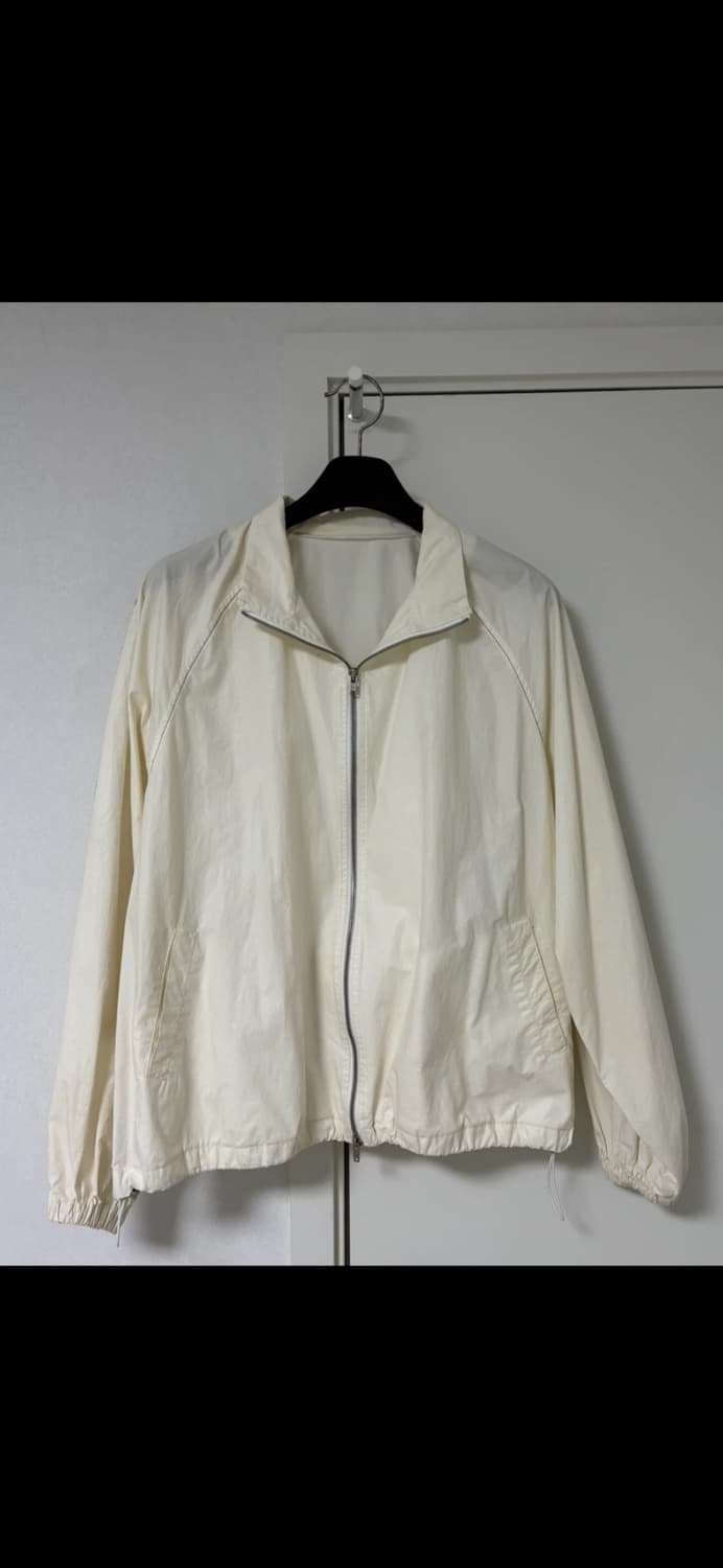 [MATIN KIM] 마킴 로고 코팅 점퍼 화이트 상품이미지4