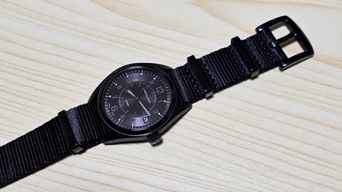 해밀턴 카키필드 쿼츠 올블랙 (40mm) 상품이미지5