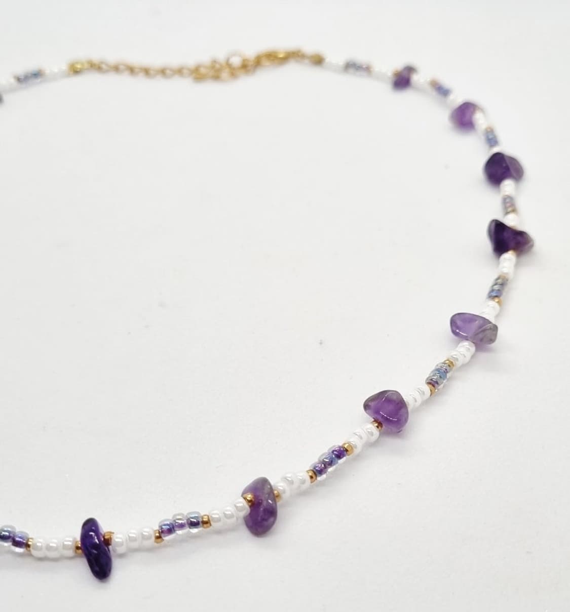 자수정 비즈 목걸이 핸드메이드 주얼리 상품이미지4