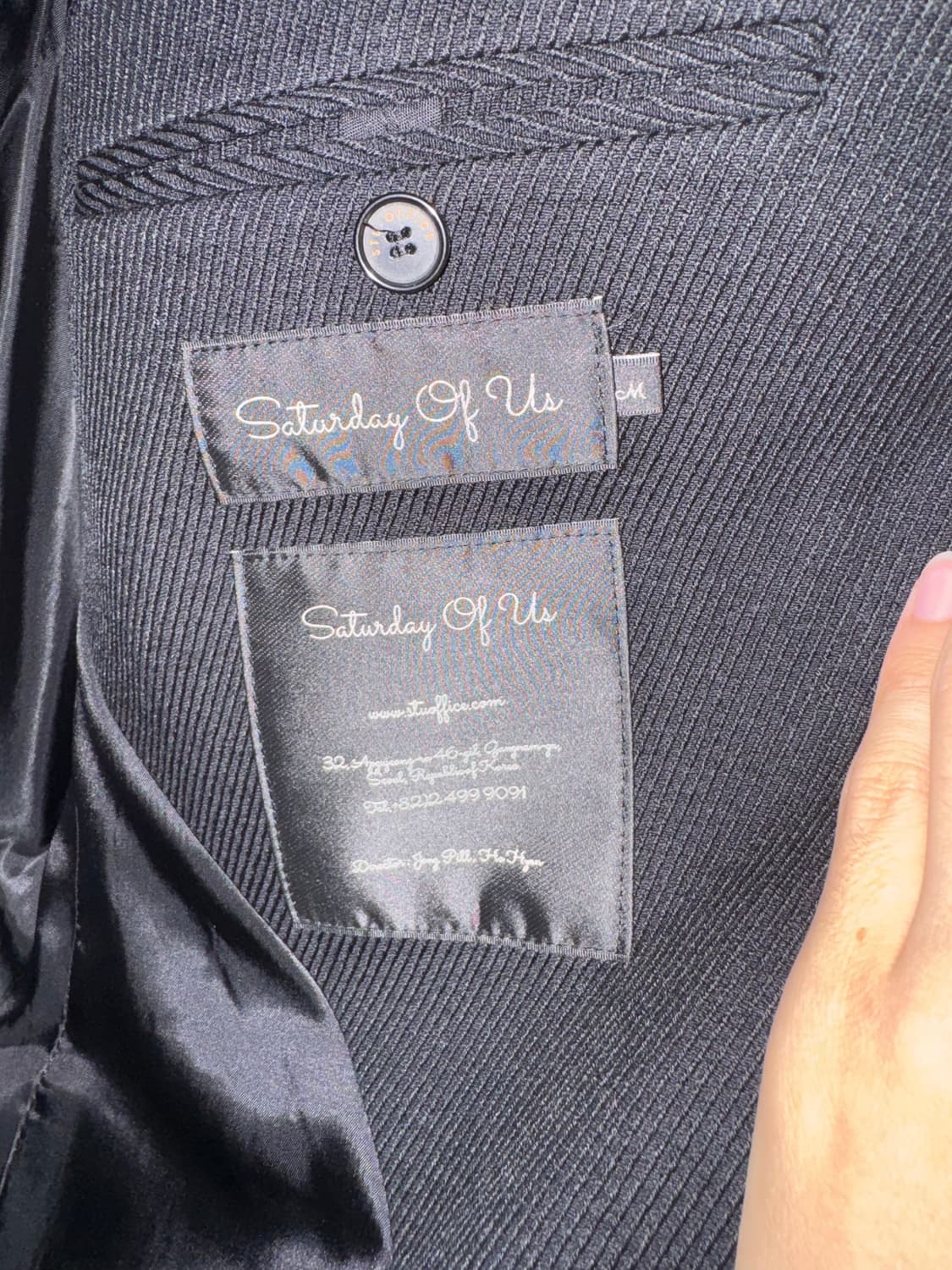 (M) stu 다이애그널 3버튼 지퍼 블레이저 상품이미지2