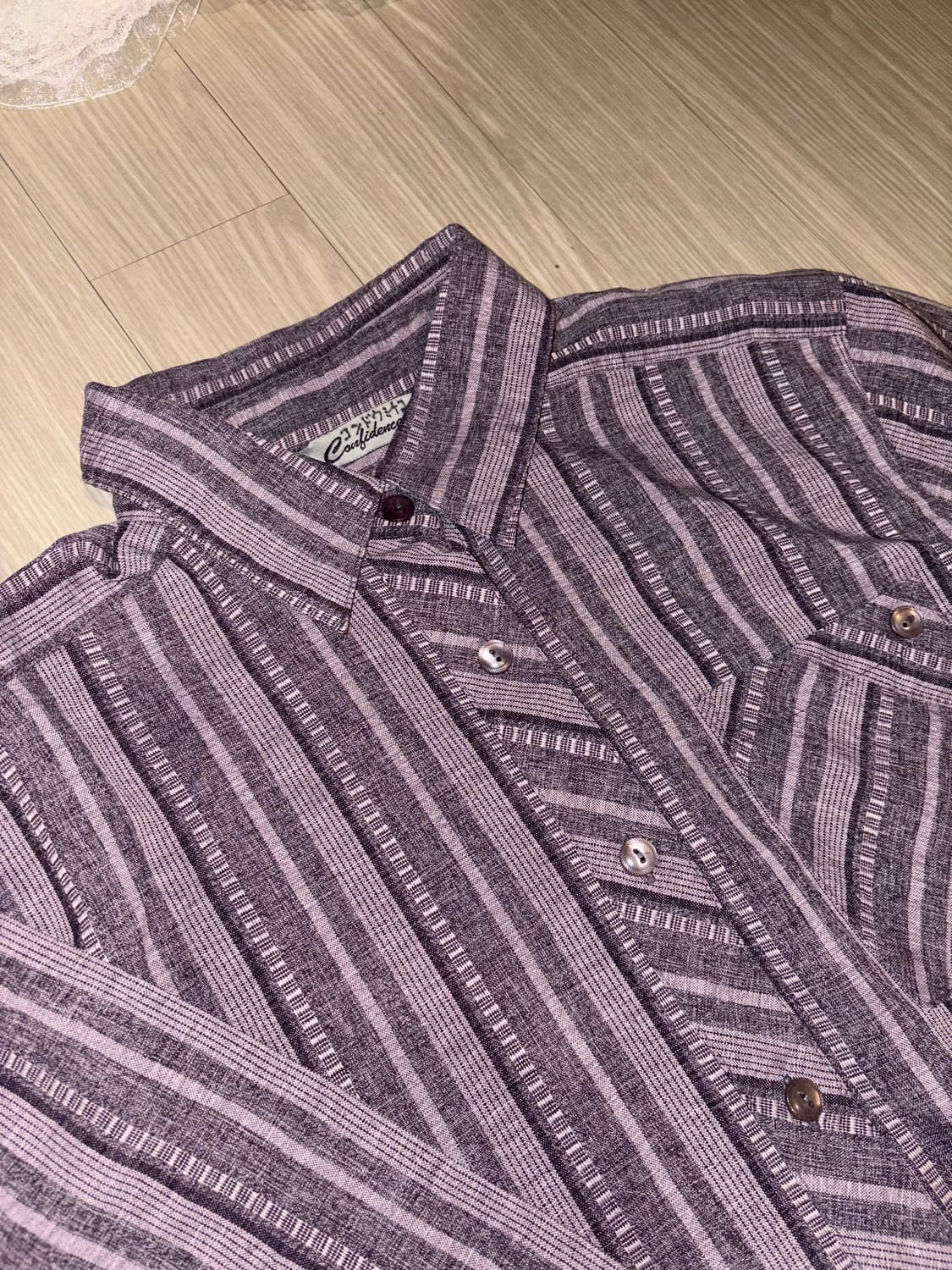 에스닉 스트라이프 뮤트 셔츠 펑크 y2k 일본 빈티지 상품이미지1