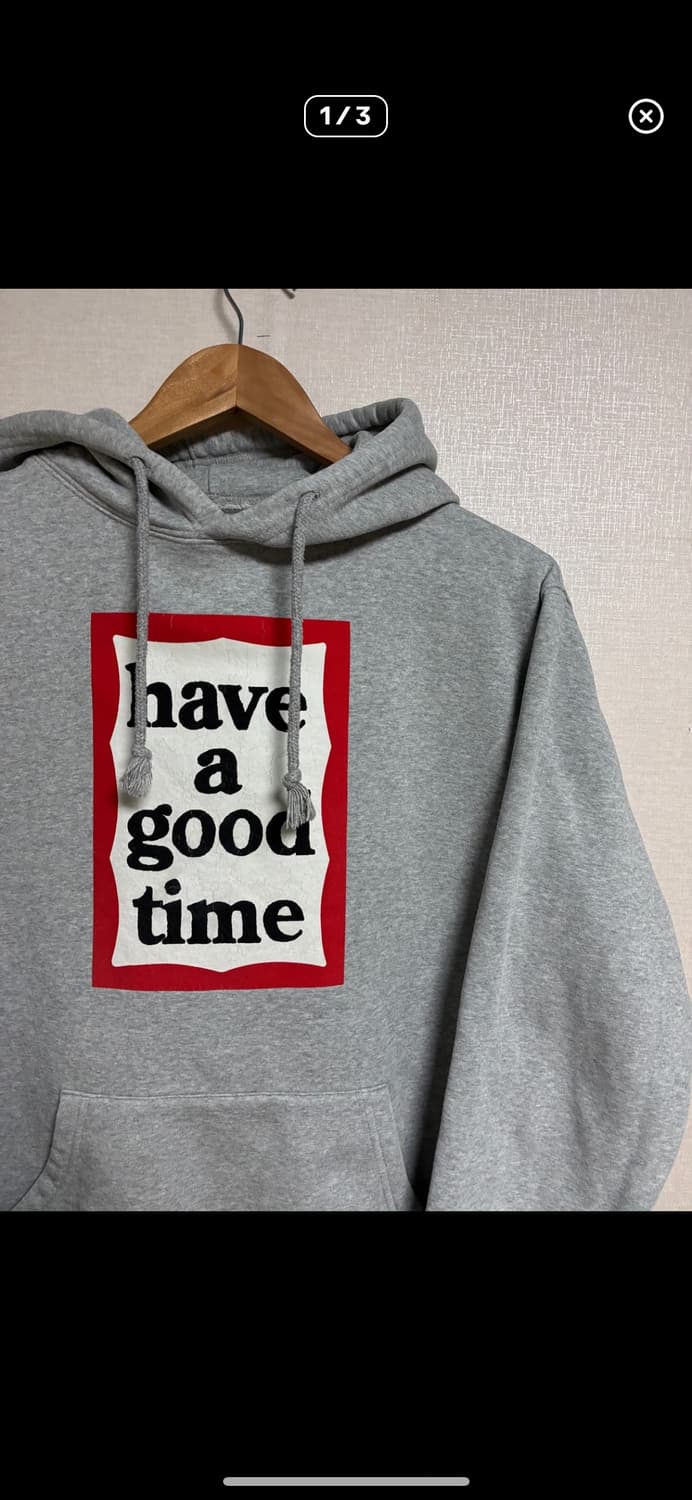 Have a good time 후드티 그레이 상품이미지2