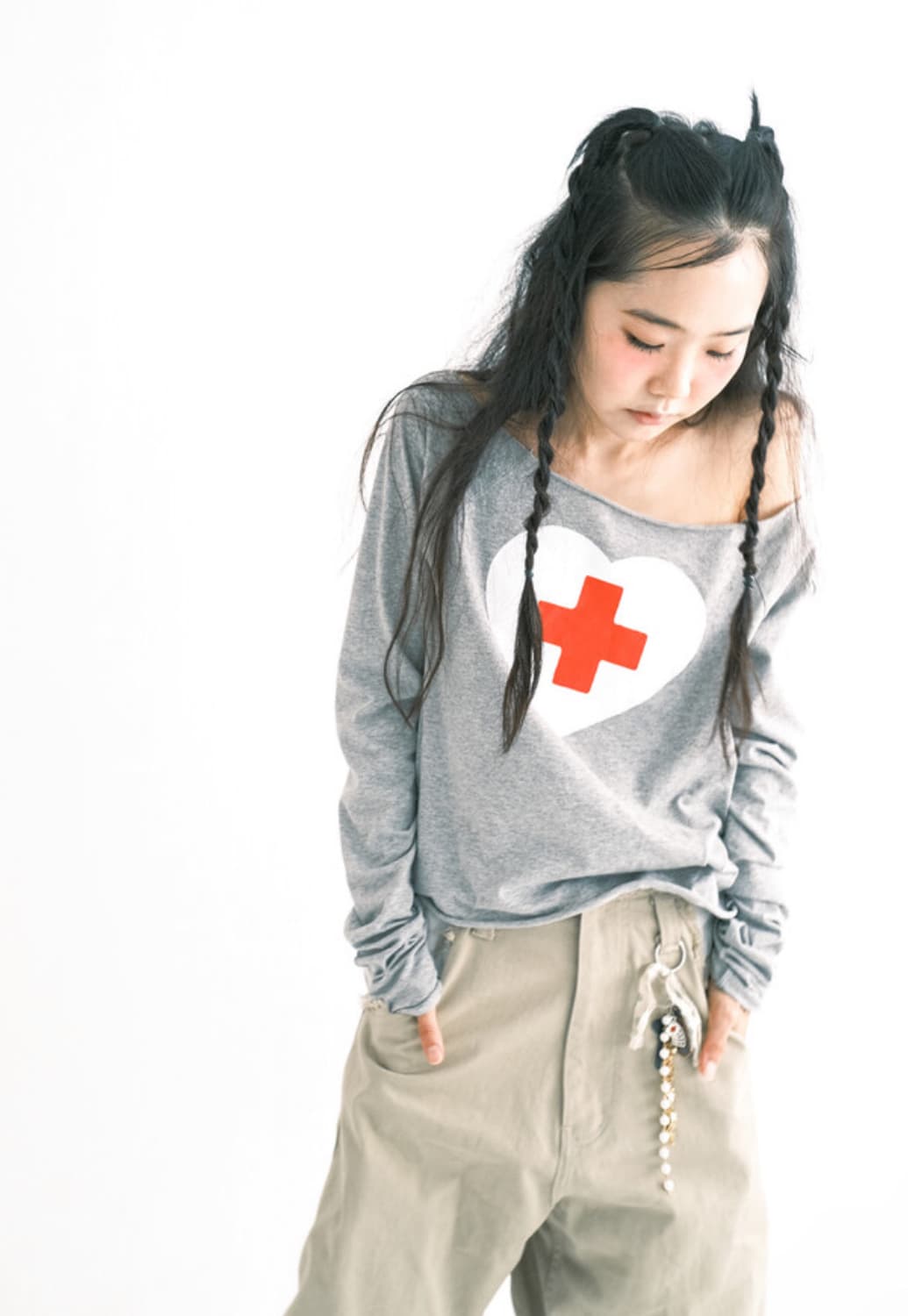 샵페어리 heart cut off t-shirt 상품이미지1