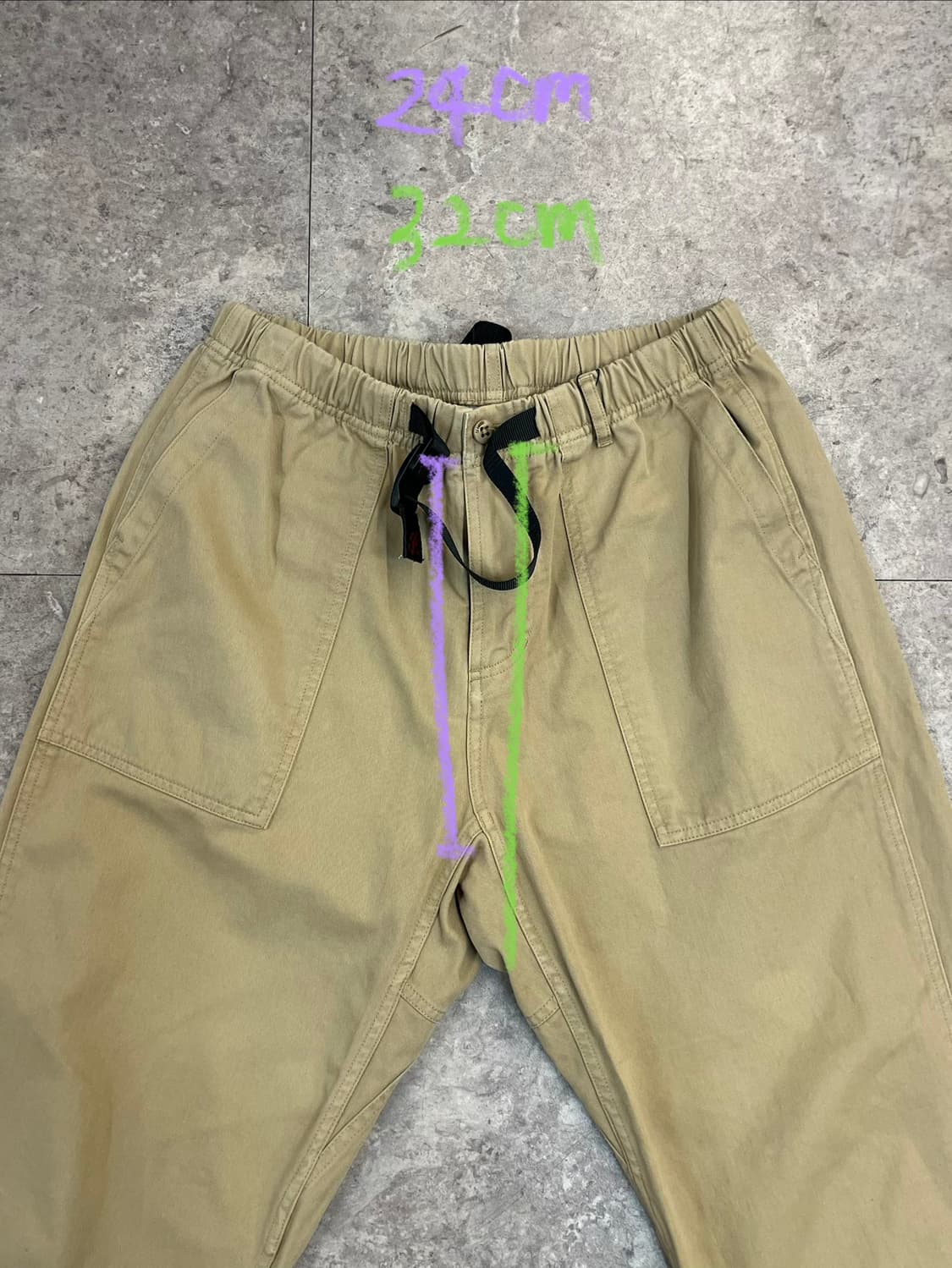 그라미치 테이퍼드 팬츠 베이지 M #csz3751 상품이미지4