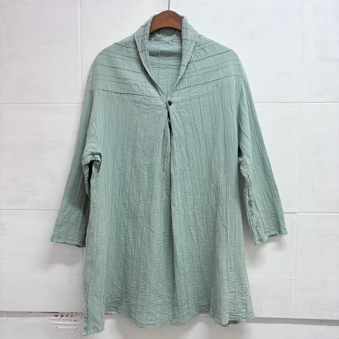 Plantation by IsseyMiyake 크리즈 코튼 셔츠 블라우스 상품이미지1