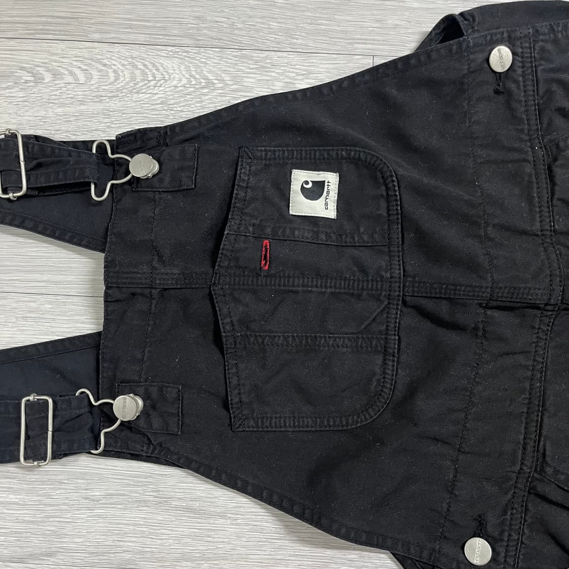 (w) 칼하트 오버롤 블랙 xs 상품이미지3