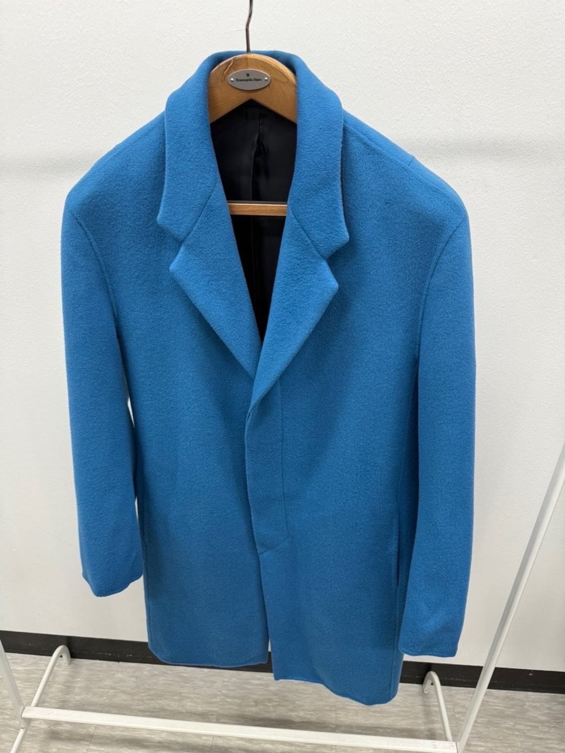 100-105) 시스템옴므 코발트블루 캐시미어 코트 상품이미지3