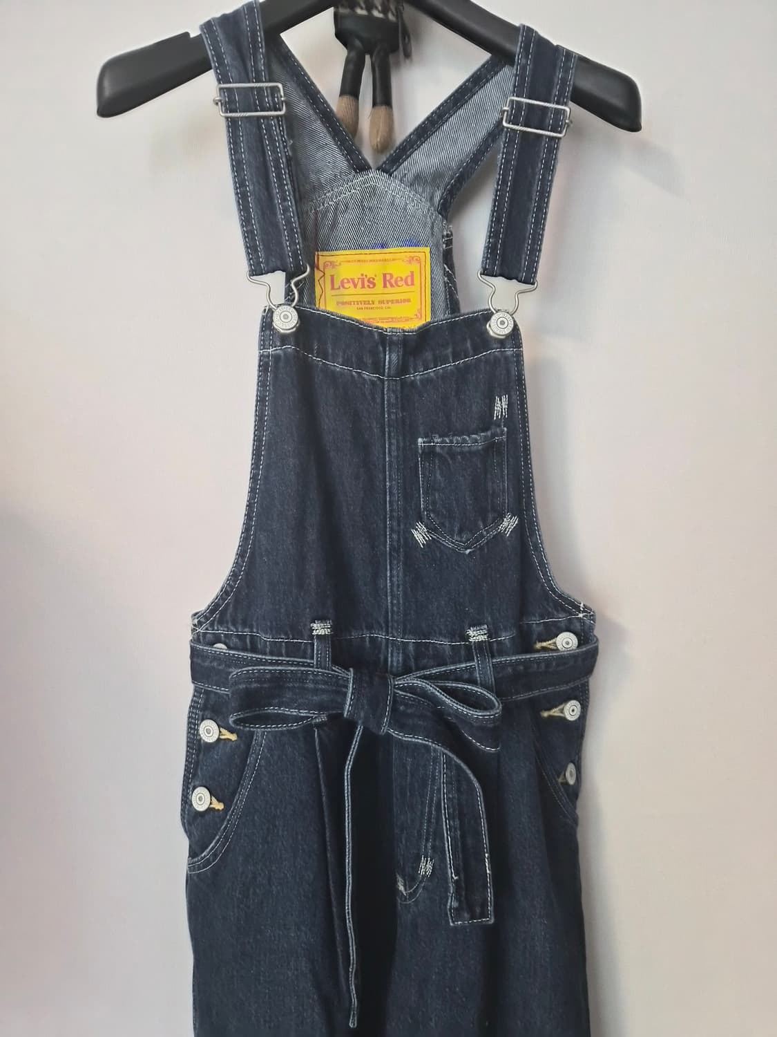 [리바이스 레드] 여성 루즈 와이드 데님 오버롤 (XS) 상품이미지3