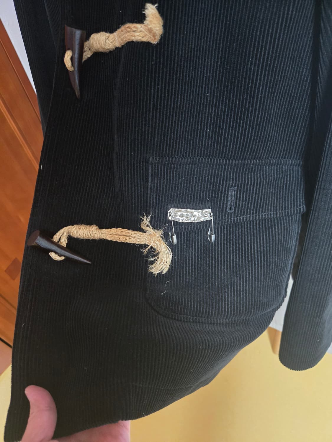 앤더슨벨 블랙 코듀로이 더플 자켓 XL 상품이미지3