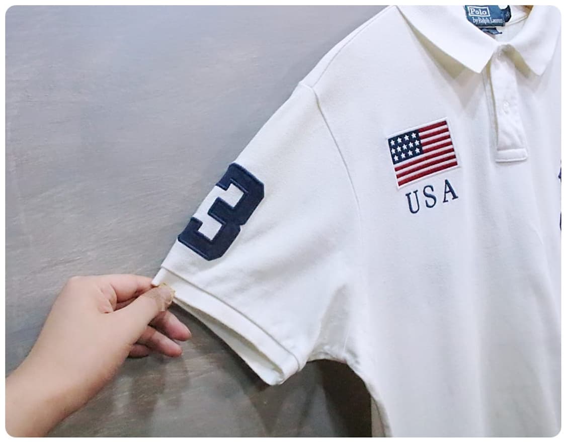 [XL] 폴로 랄프로렌 커스텀핏 USA 성조기 빅포니 반팔 PK 티셔츠 상품이미지4