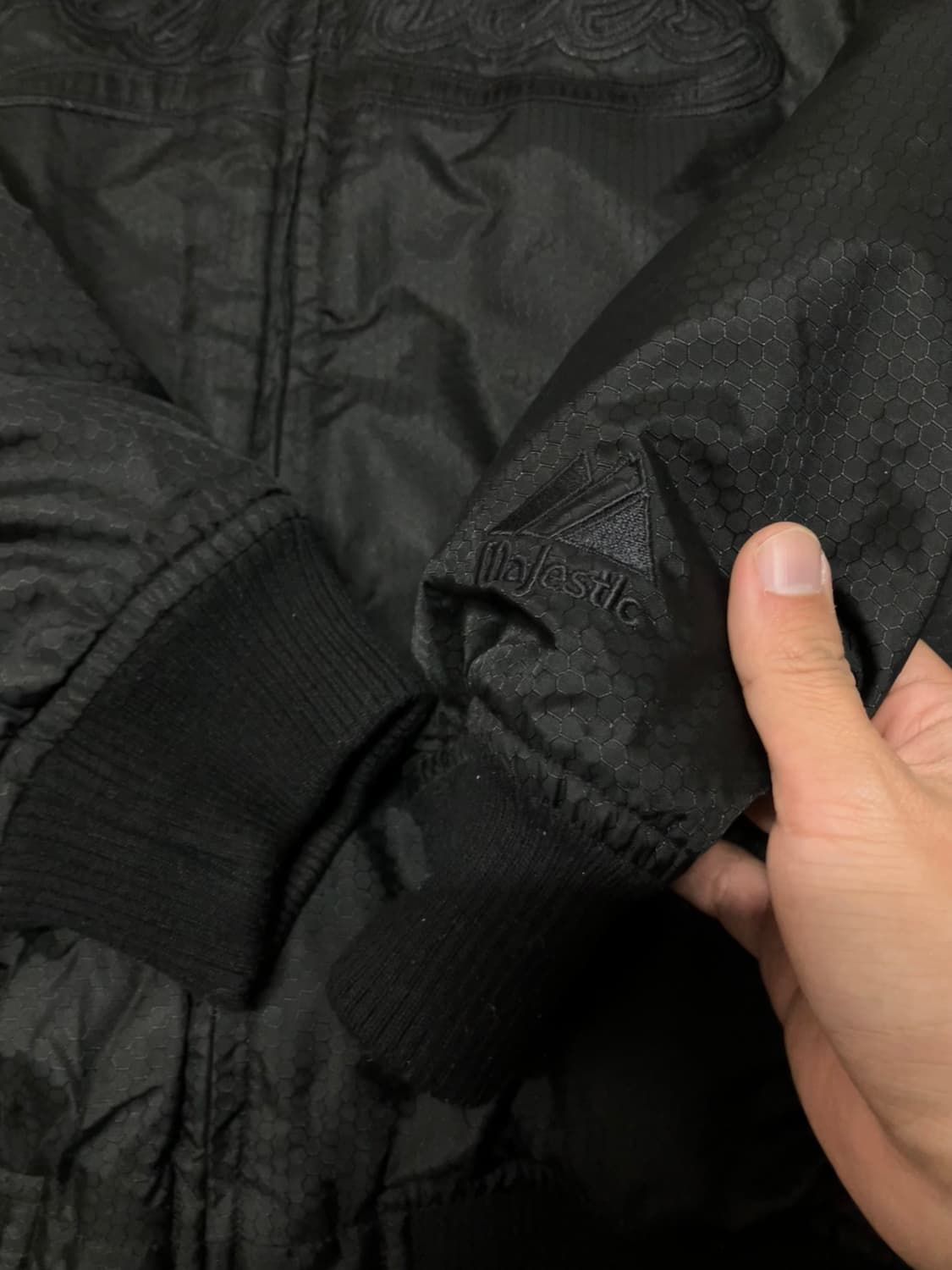 마제스틱 양키즈 자켓 올블랙 상품이미지4