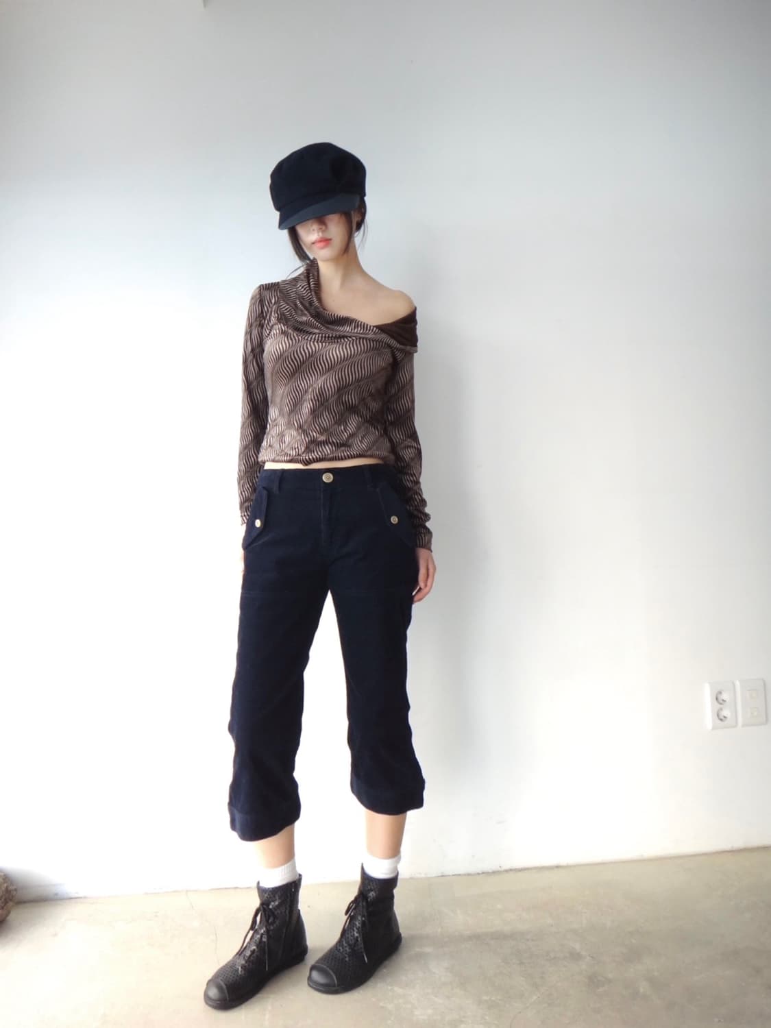 EASTBOY Corduroy button capri pants  상품이미지5