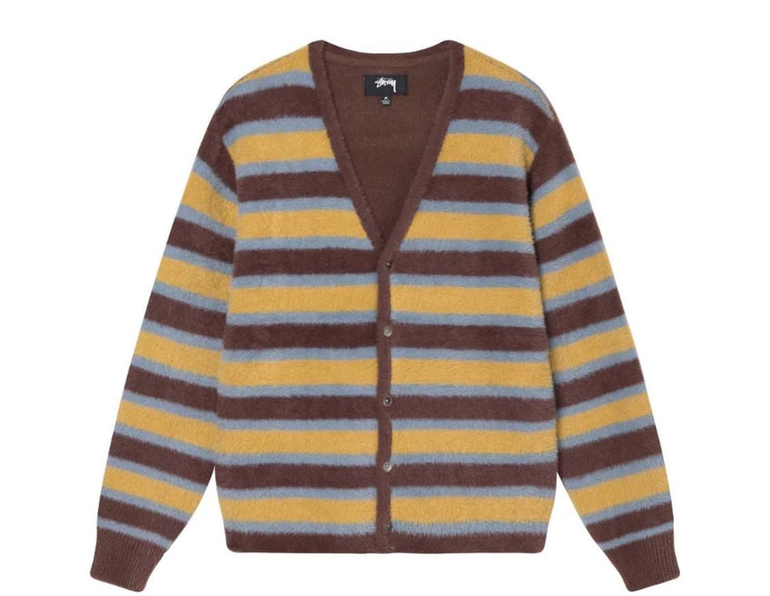스투시 쉐기 스트라이프 가디건 브라운 상품이미지1