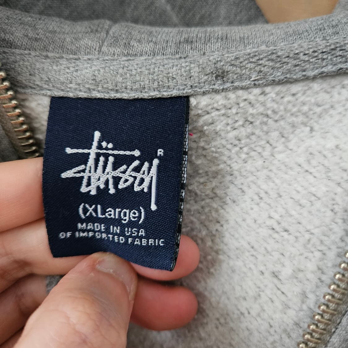 스투시 크로스본 후디집업 그레이 XL 상품이미지3