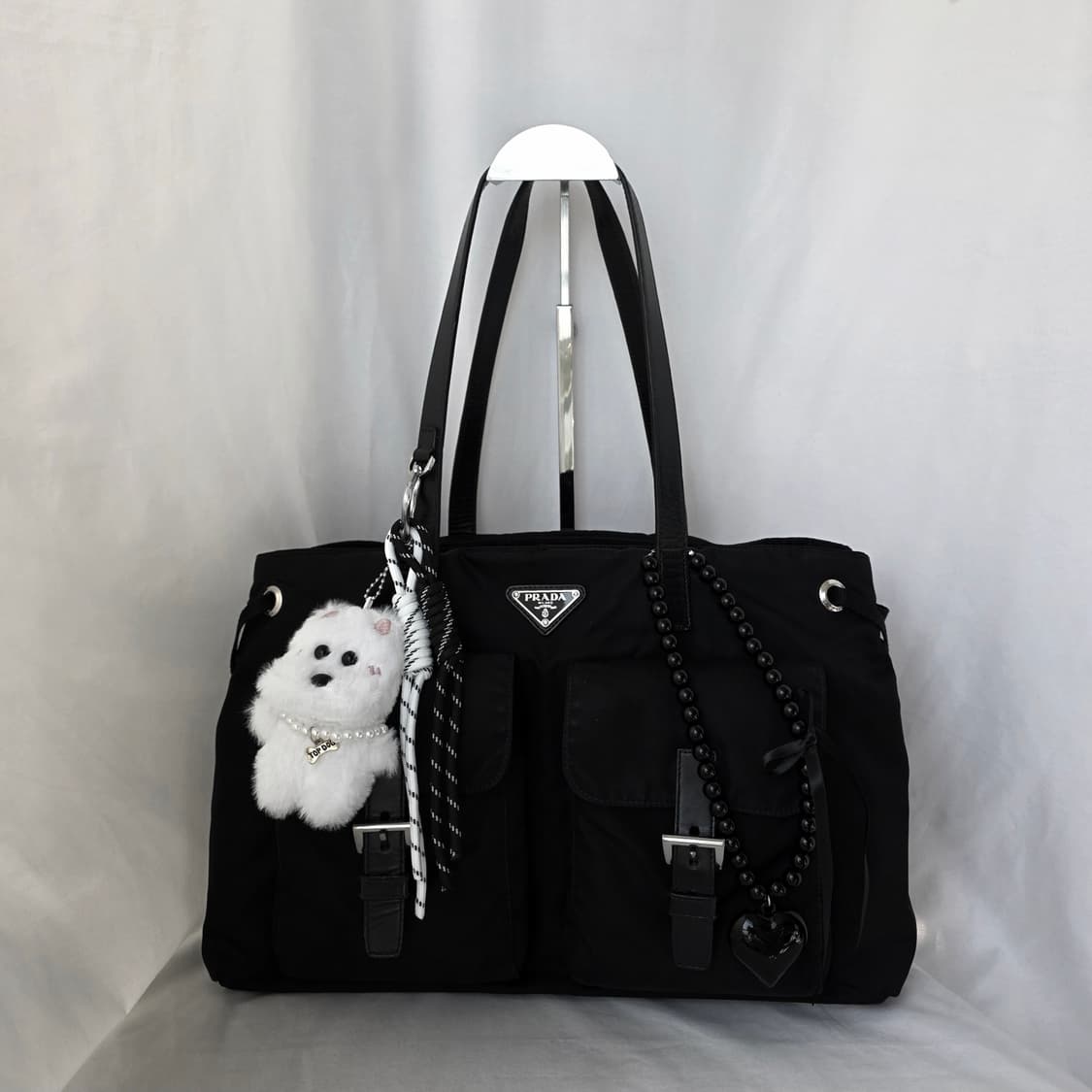 [정품 PRADA] 프라다 투포켓 나일론 쇼퍼백 숄더백 상품이미지1