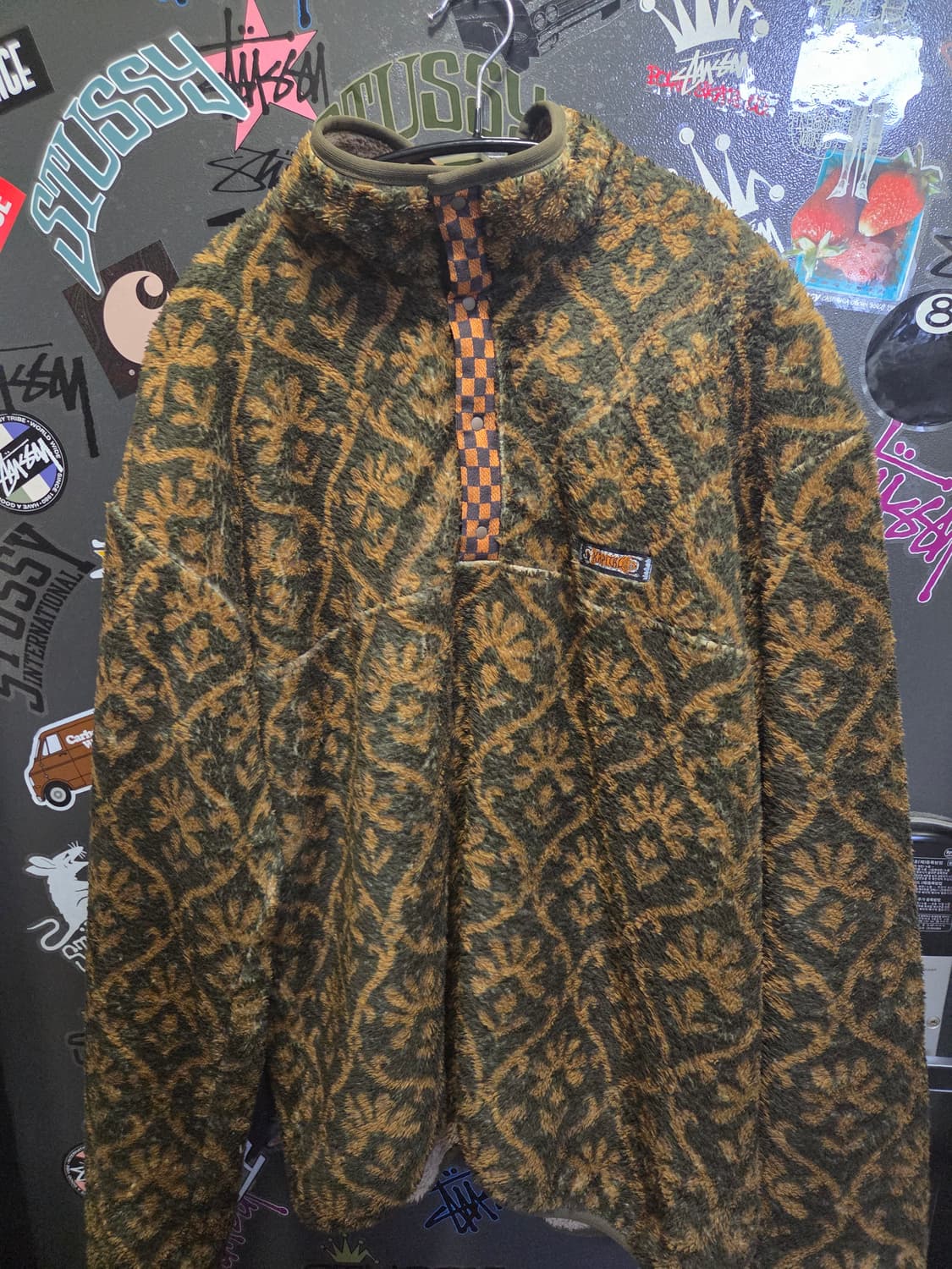 캐피탈 요세미티 아라베스크 패턴 플리스 스냅 티셔츠 카키 5 상품이미지1