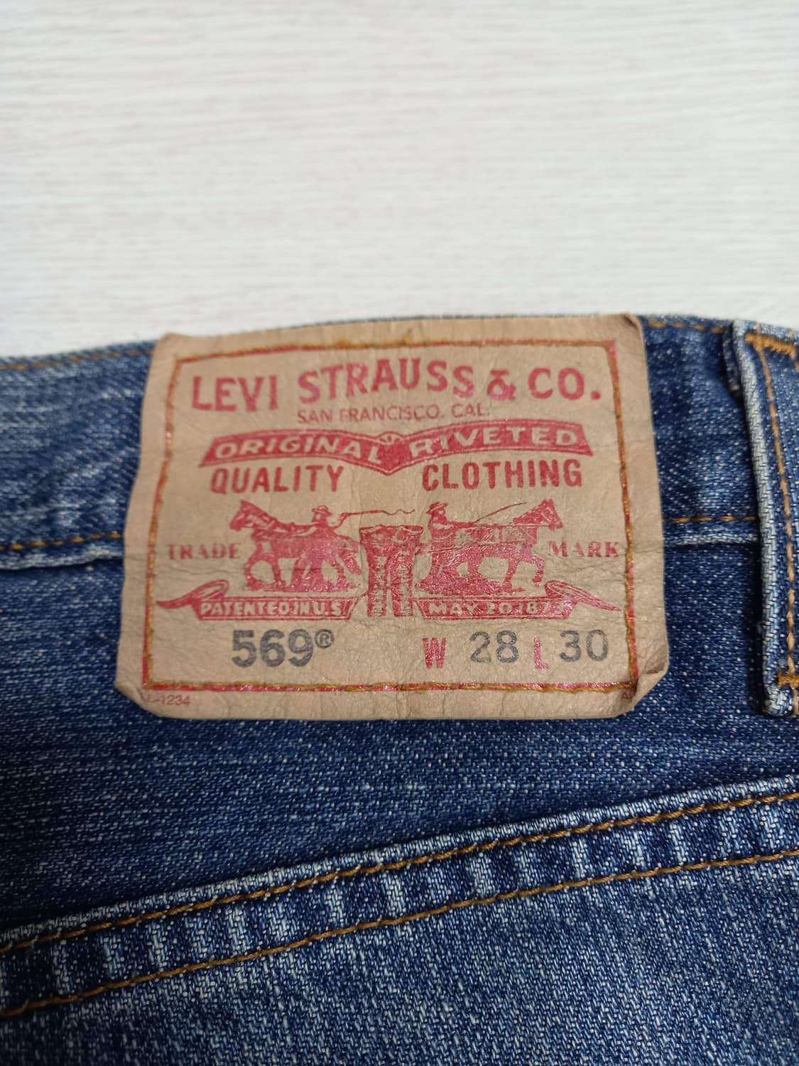28 리바이스569 Colombia 워싱 와이드진 진청 28-932 상품이미지4