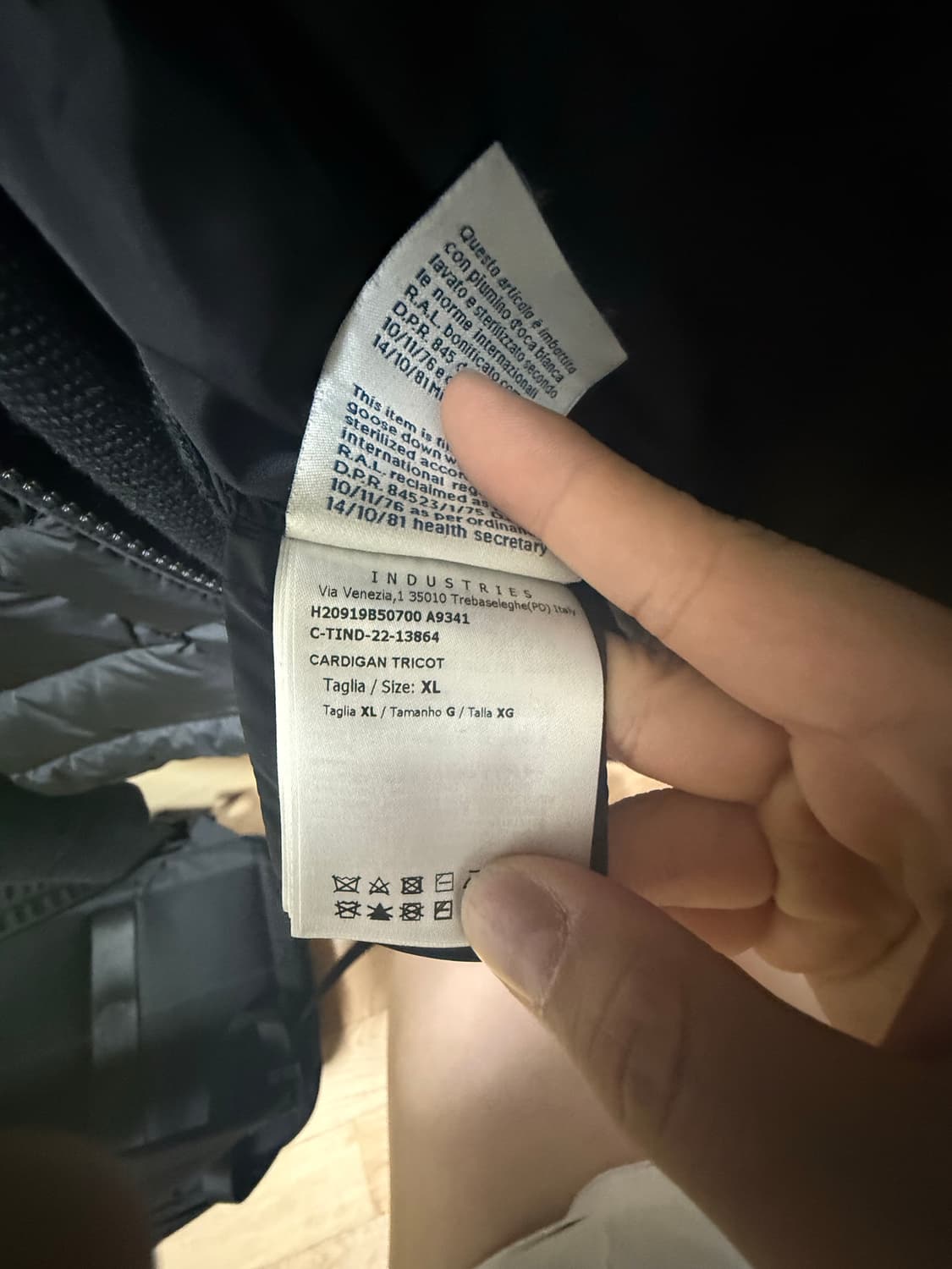 몽클레어 니트패딩 블랙Xl 상품이미지5