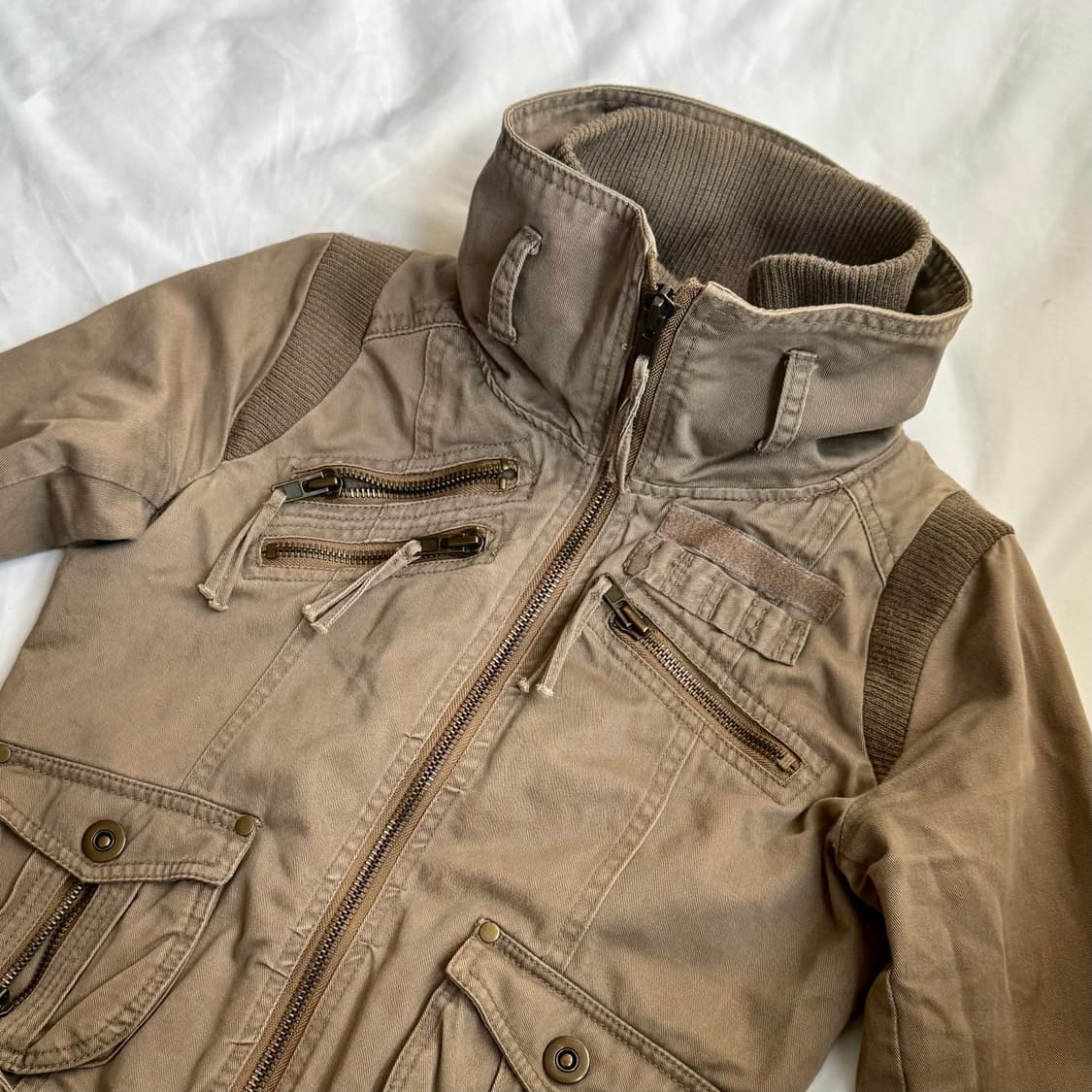 아카이브 하이넥 투카라 포켓디테일 집업 자켓 갸루 00‘s 락시크 y2k 상품이미지3