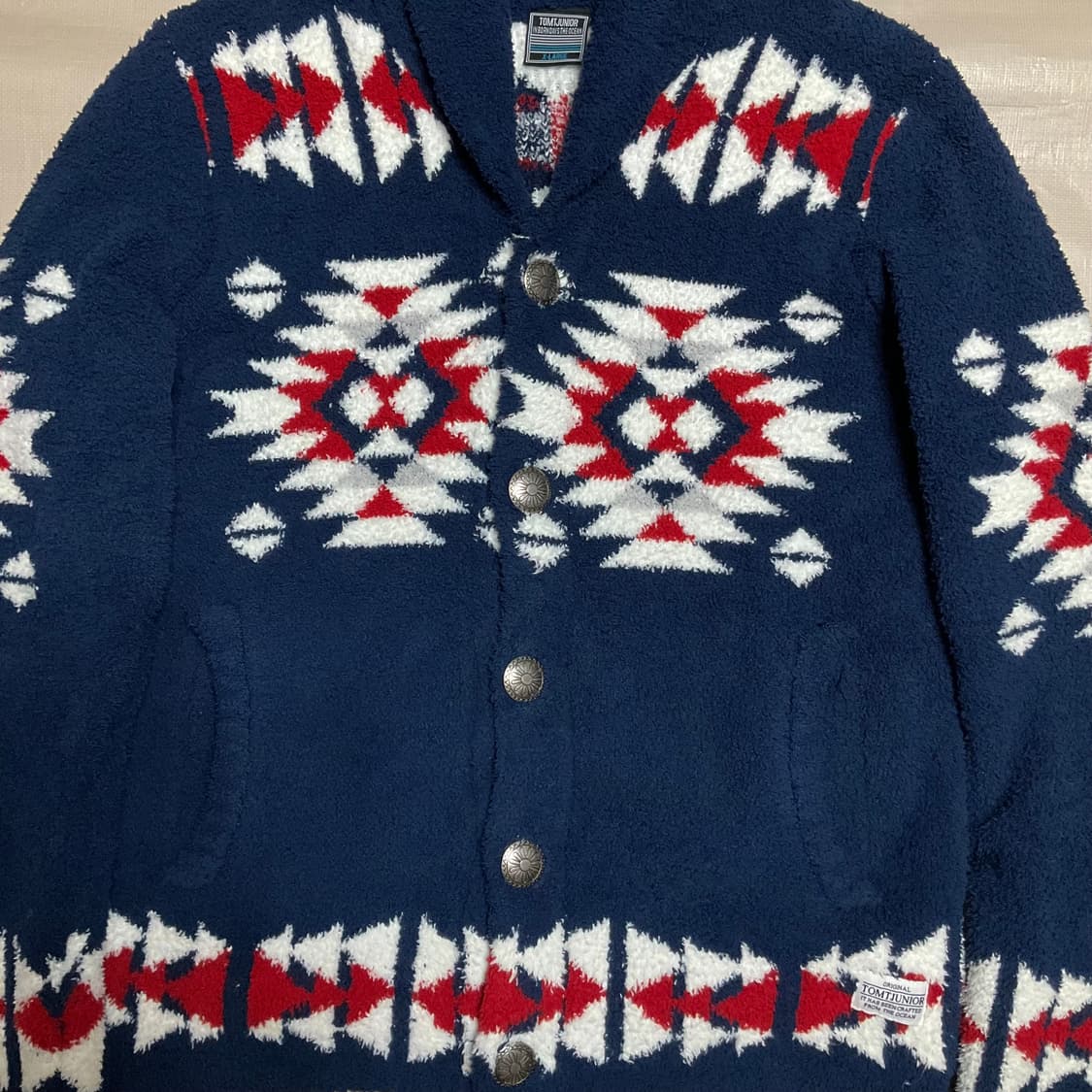 빈티지 나바호 콘초 숄 가디건 XL 상품이미지3