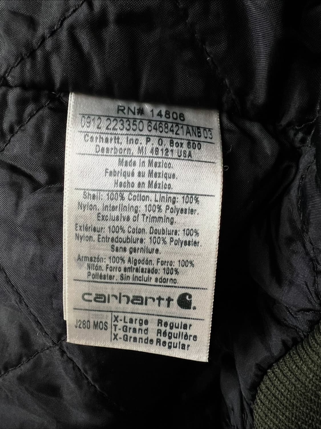 칼하트 J280 덕 액티브 자켓 상품이미지6