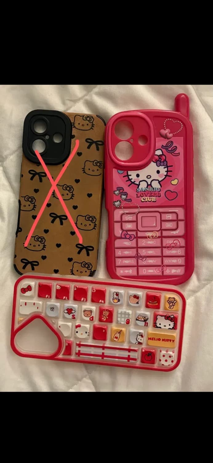 헬로키티 폰케이스 아이폰16 2개 고전키티 애플 굿즈 일본 y2k 상품이미지2