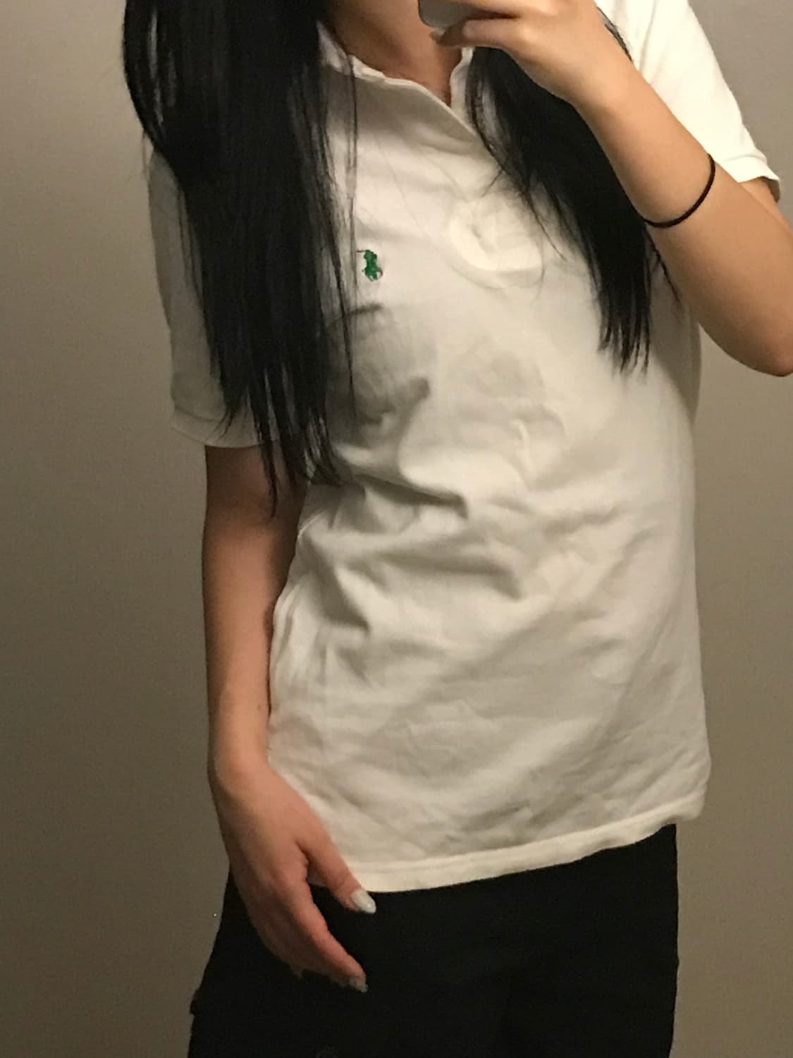 폴로 pk 반팔 카라티 화이트 그린 상품이미지2