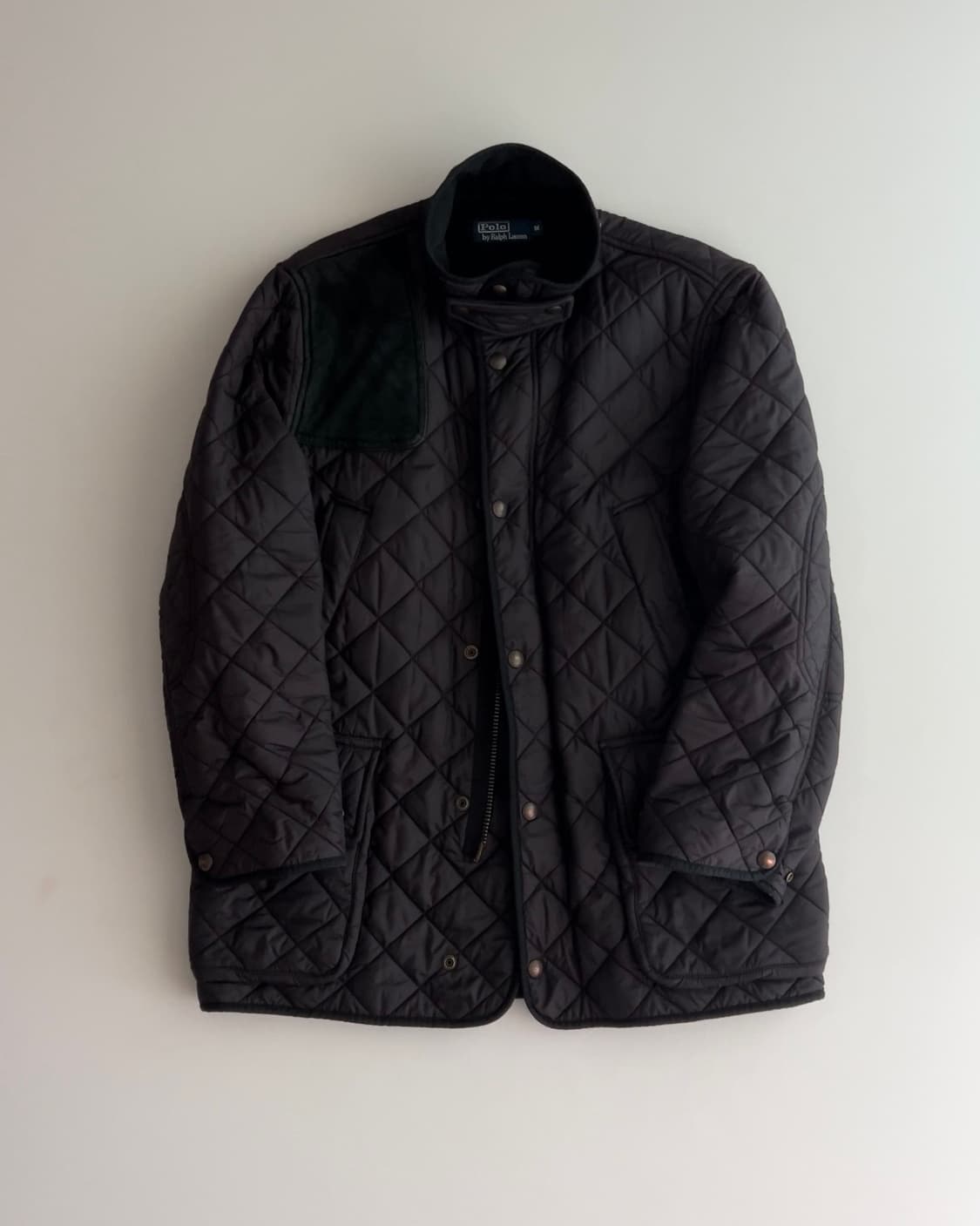 폴로 랄프로렌 블랙 캠튼 퀼팅 자켓 M  상품이미지1