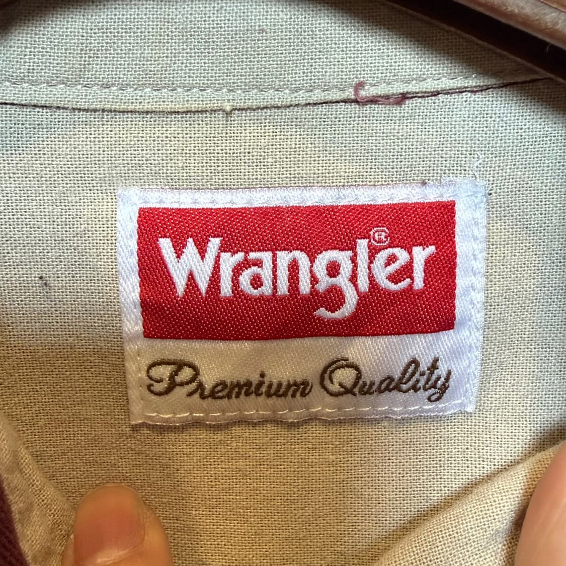 WRANGLER 랭글러 코튼 워크셔츠 투포켓 디테일 버건디 상품이미지5