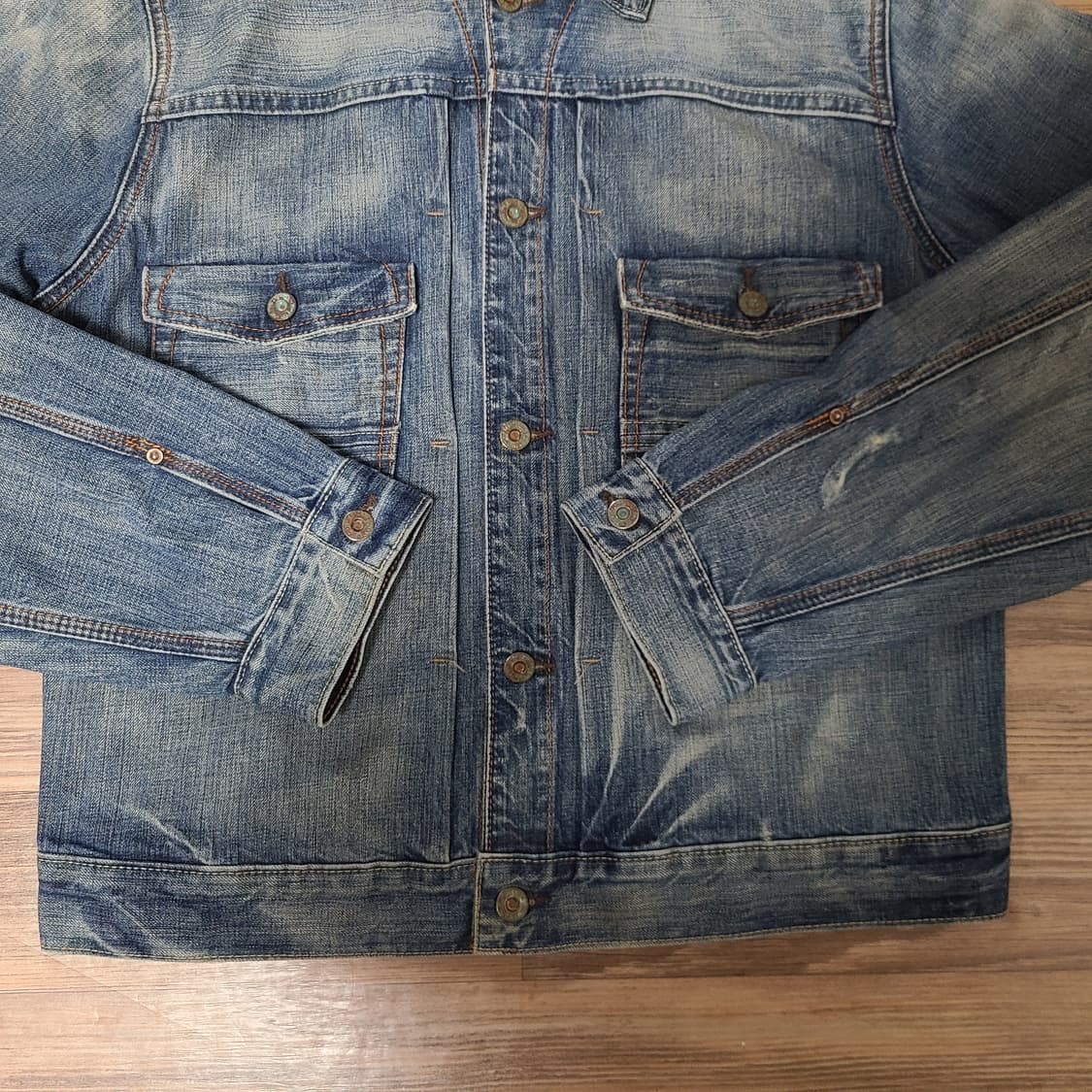 (100) 90s 폴로 진스 타입 2 빈티지 데님 트러커 자켓 상품이미지4