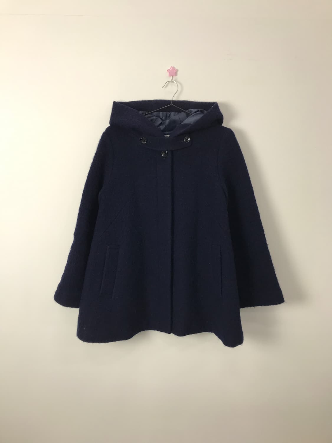 THEORIA Wool Blend Hooded A-Line Coat 상품이미지3