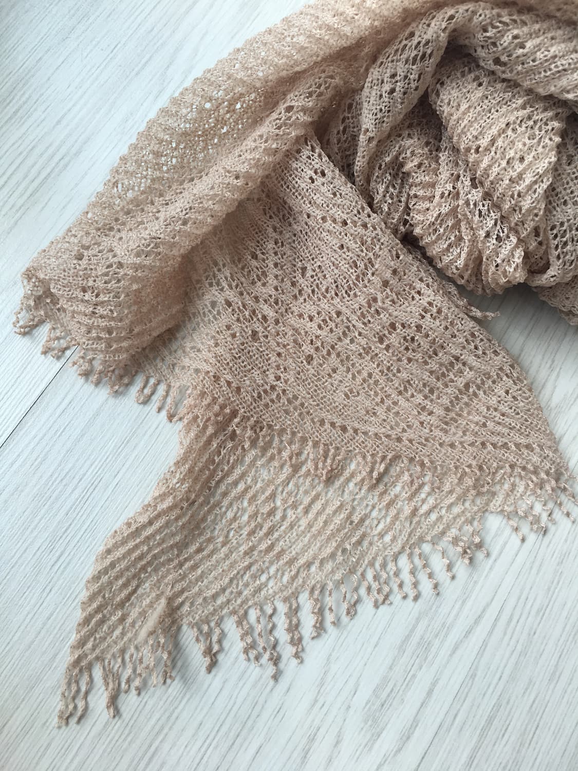 jpn빈티지 펀칭 사선 베이지스카프 상품이미지2