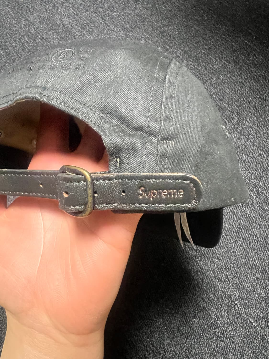 슈프림 x MM6 메종 마르지엘라 페인티드 캠프캡 블랙 - 24SS 상품이미지3