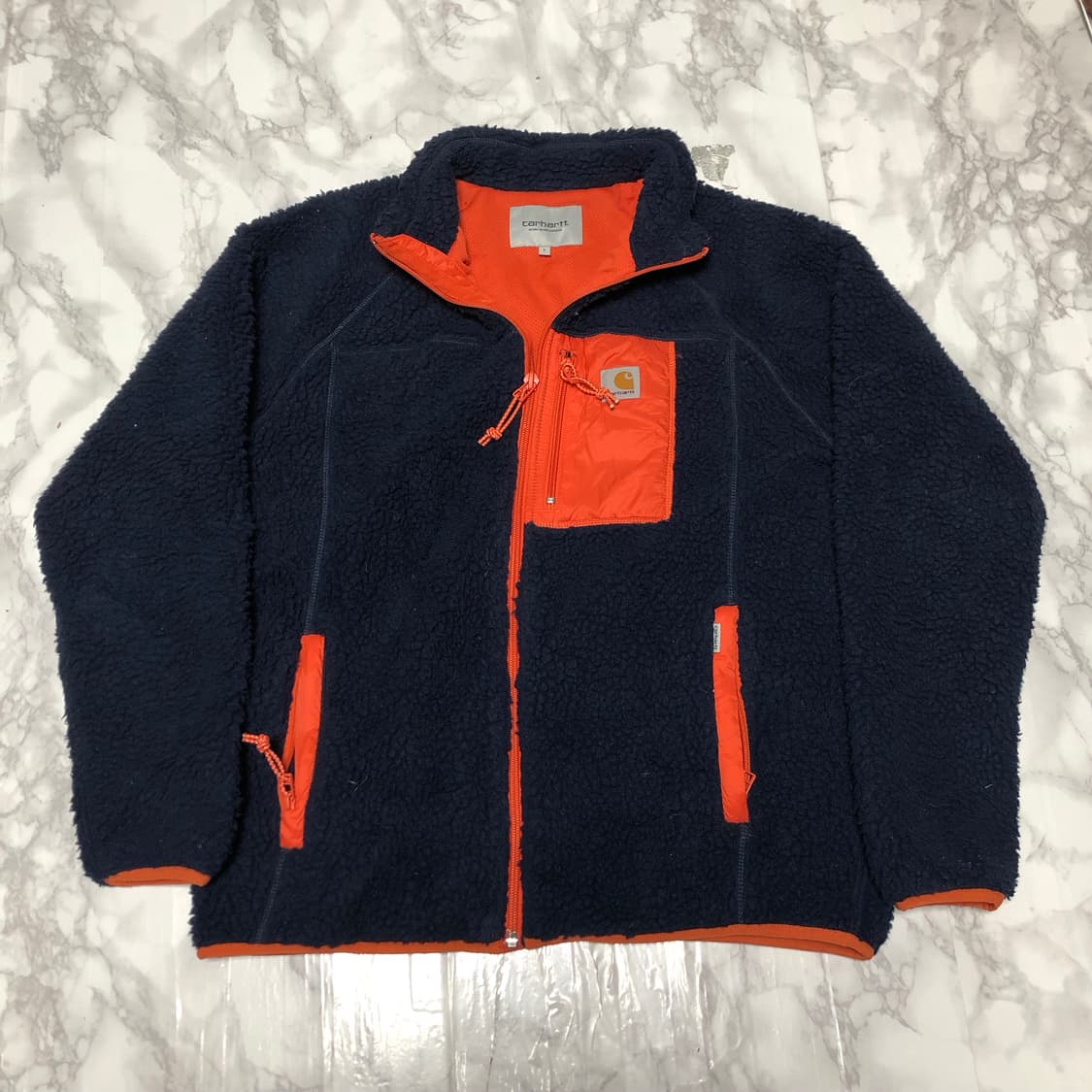 칼하트 후리스 자켓 네이비 남여공용 상품이미지2