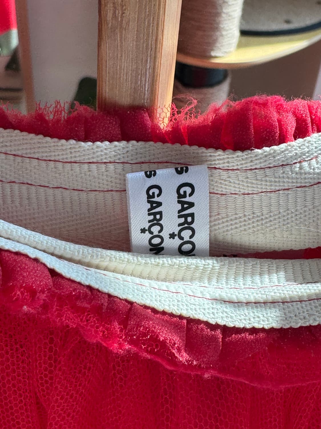 Comme des garcons*2 tulle skirt red 상품이미지4