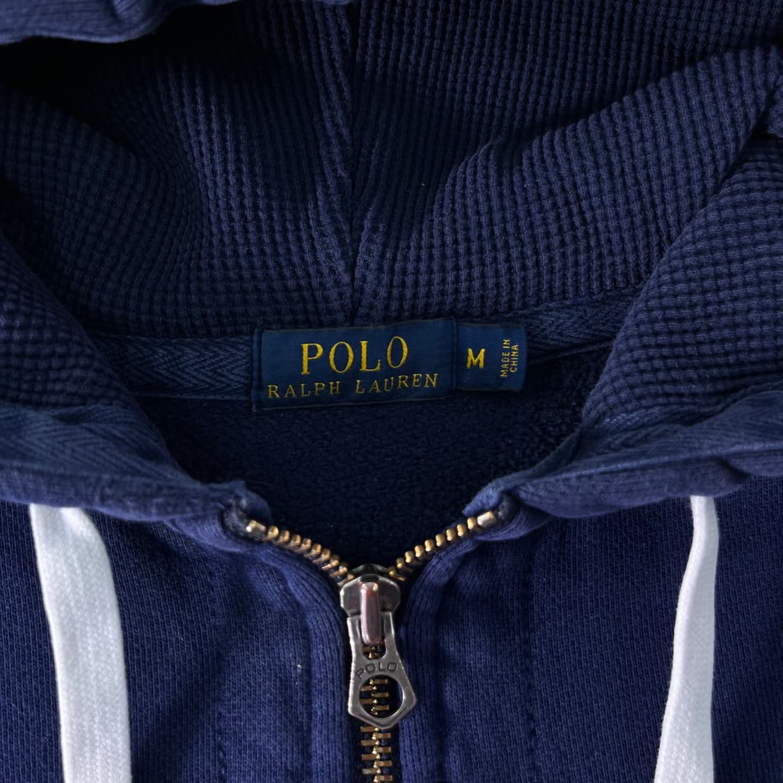 95 폴로랄프로렌 와플 블루 후드집업 상품이미지4