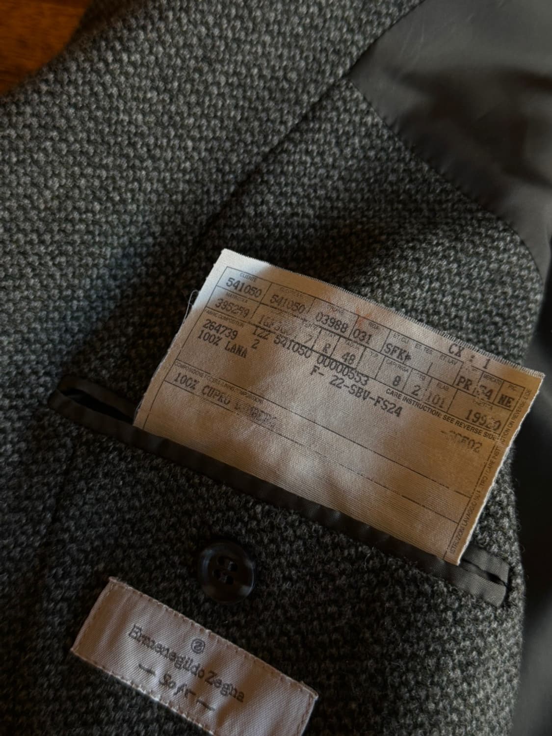 에르메네질도 제냐 트위드 자켓 100 상품이미지6