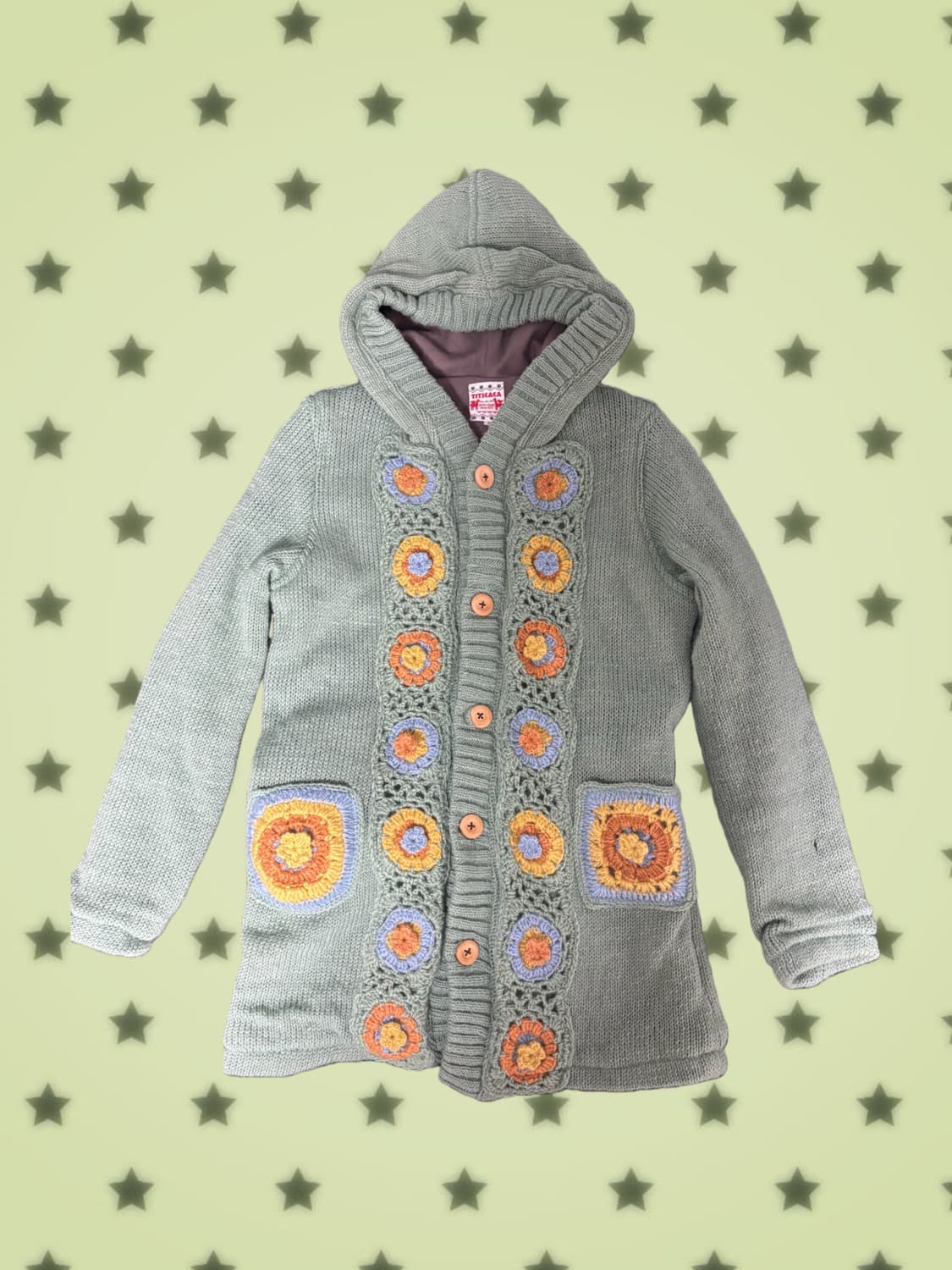 빈티지 티티카카 후리스 니트집업 상품이미지1