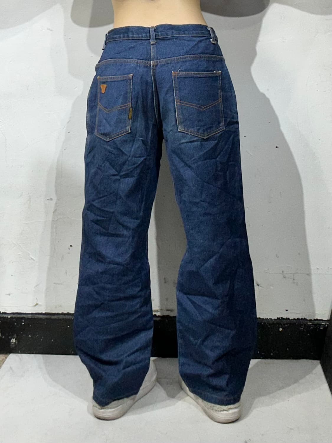 90s 아르마니 진청 와이드 데님 팬츠  상품이미지3