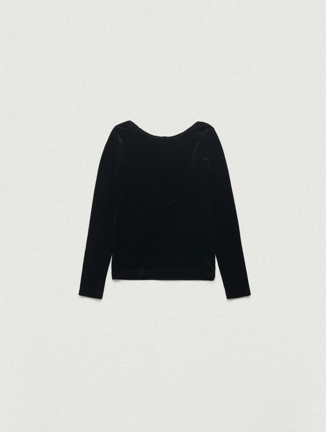 더바넷 Black Velvet Scoop Back T-Shirt 상품이미지6