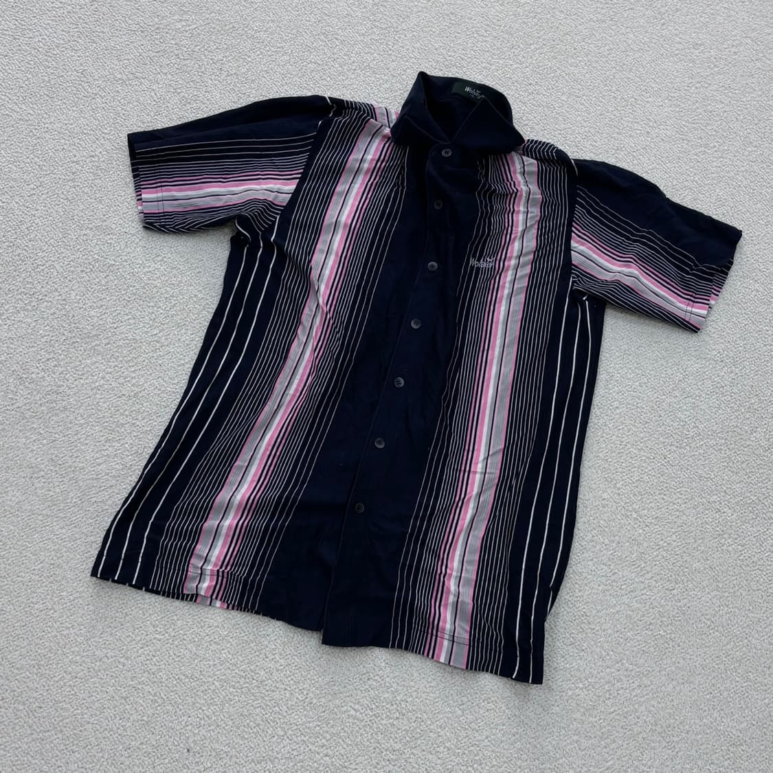95 울시 퍼플 스트라이프 반팔 셔츠 0416E 상품이미지1