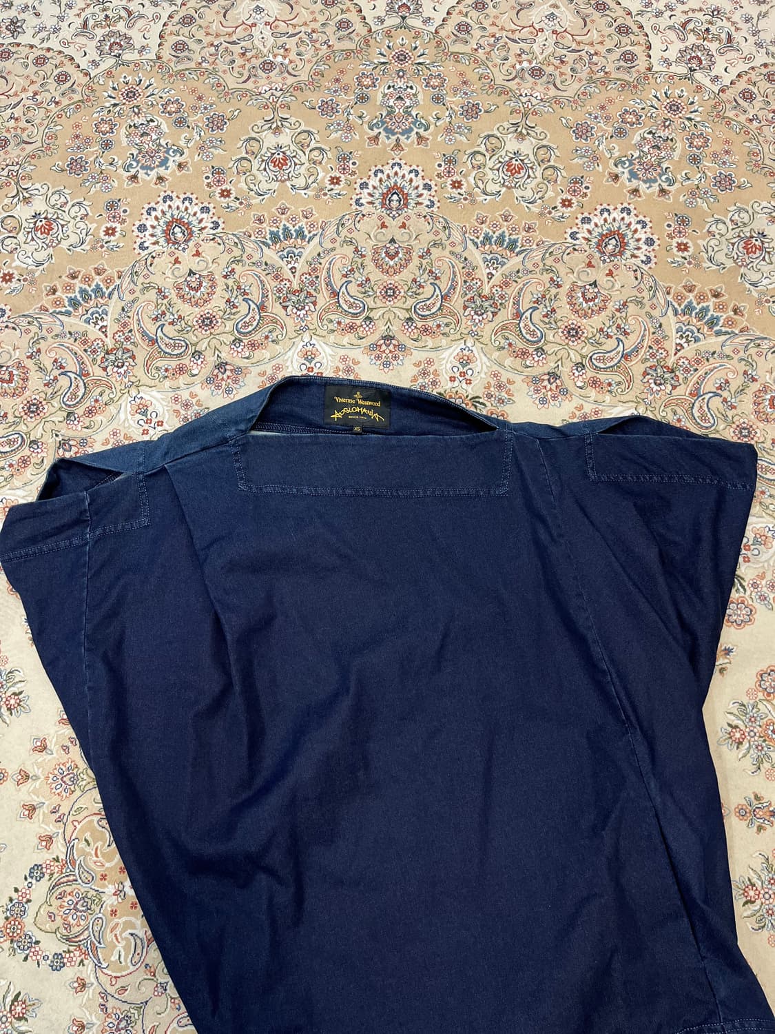 비비안웨스트우드 앵글로매니아 비대칭 자수 로고 데님 드레스 상품이미지2