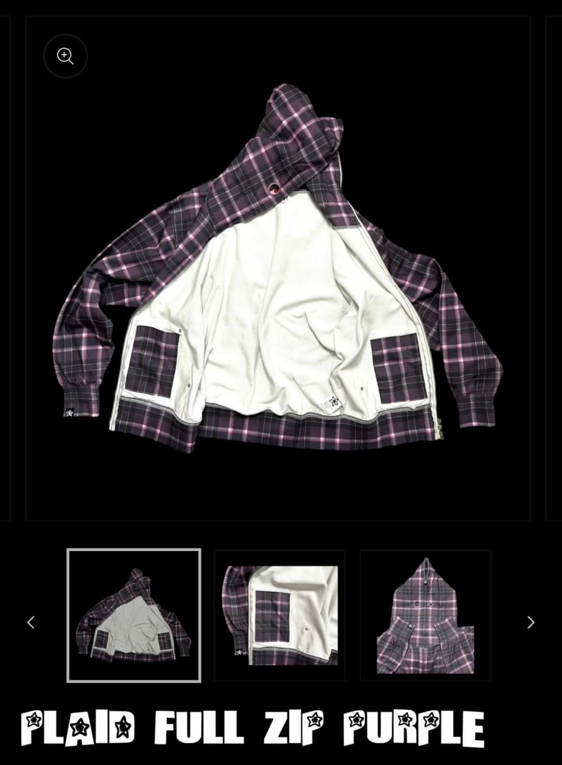 스타팀 체크 후드집업 상품이미지2